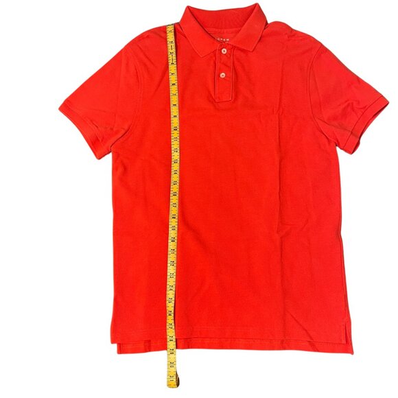 J Crew Vintage Polo Shirt Mens Size M Red Cotton Short Sleeve Preppy Sustainable - Picture 8 of 8